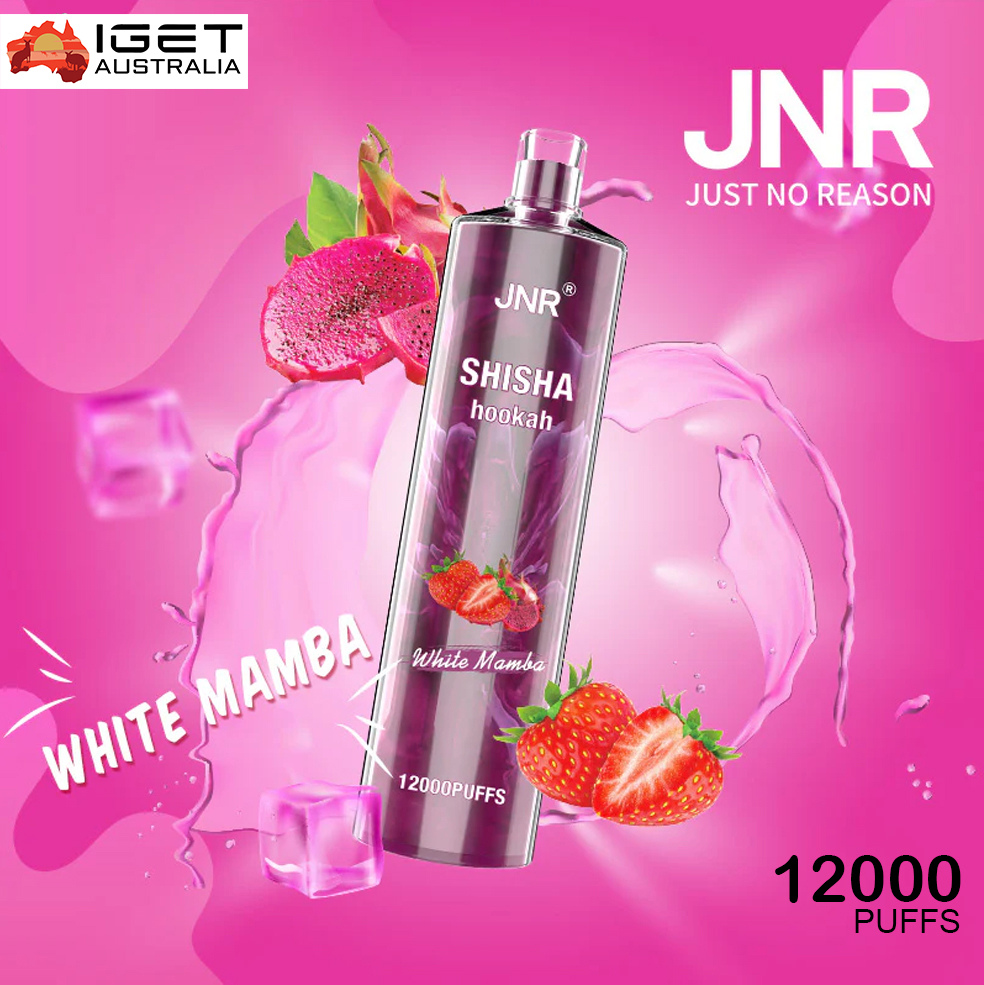 JNR SHISHA HOOKAH – WHITE MAMBA – 12000 PUFFS