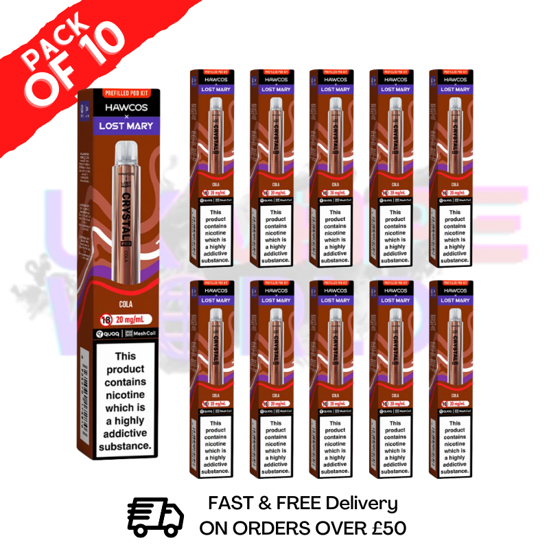 Cola Lost Mary Crystal Pro 600 KITS Box Of 10