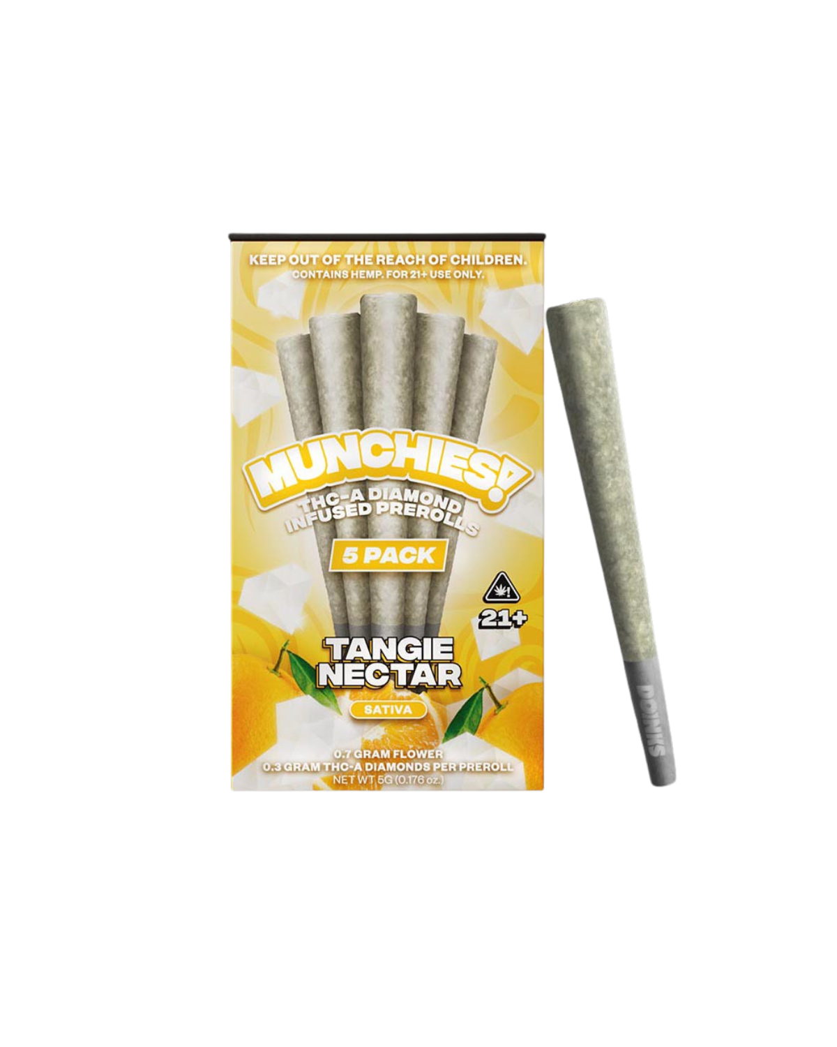 Delta Munchies THC-A Diamond Infused Prerolls | 5pk - Image 5
